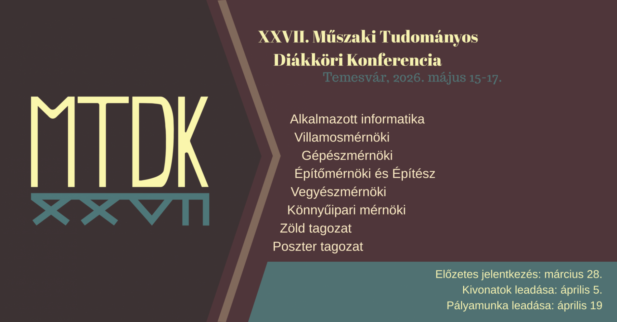 XXVII. Erdélyi Műszaki Tudományos Diákköri Konferencia