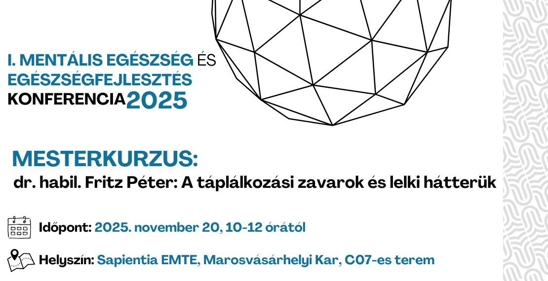 dr. habil. Fritz Péter: A táplálkozási zavarok és lelki hátterük - mesterkurzus