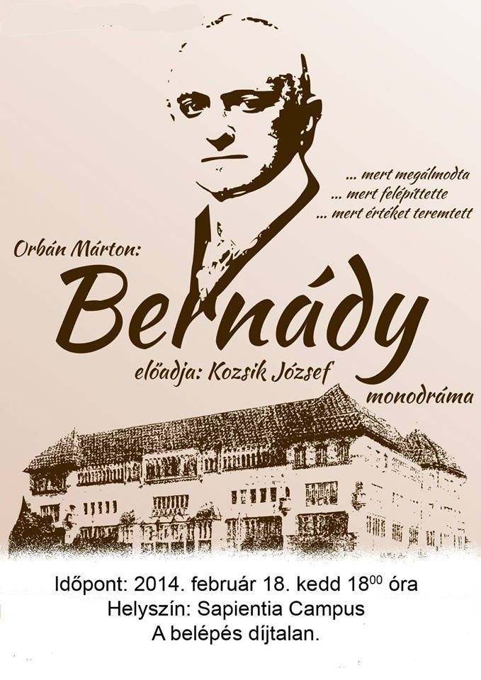 Bernády monodráma a Sapientián