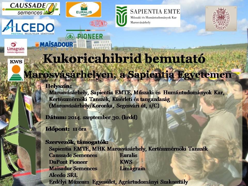 Kukoricahibrid bemutató 2014