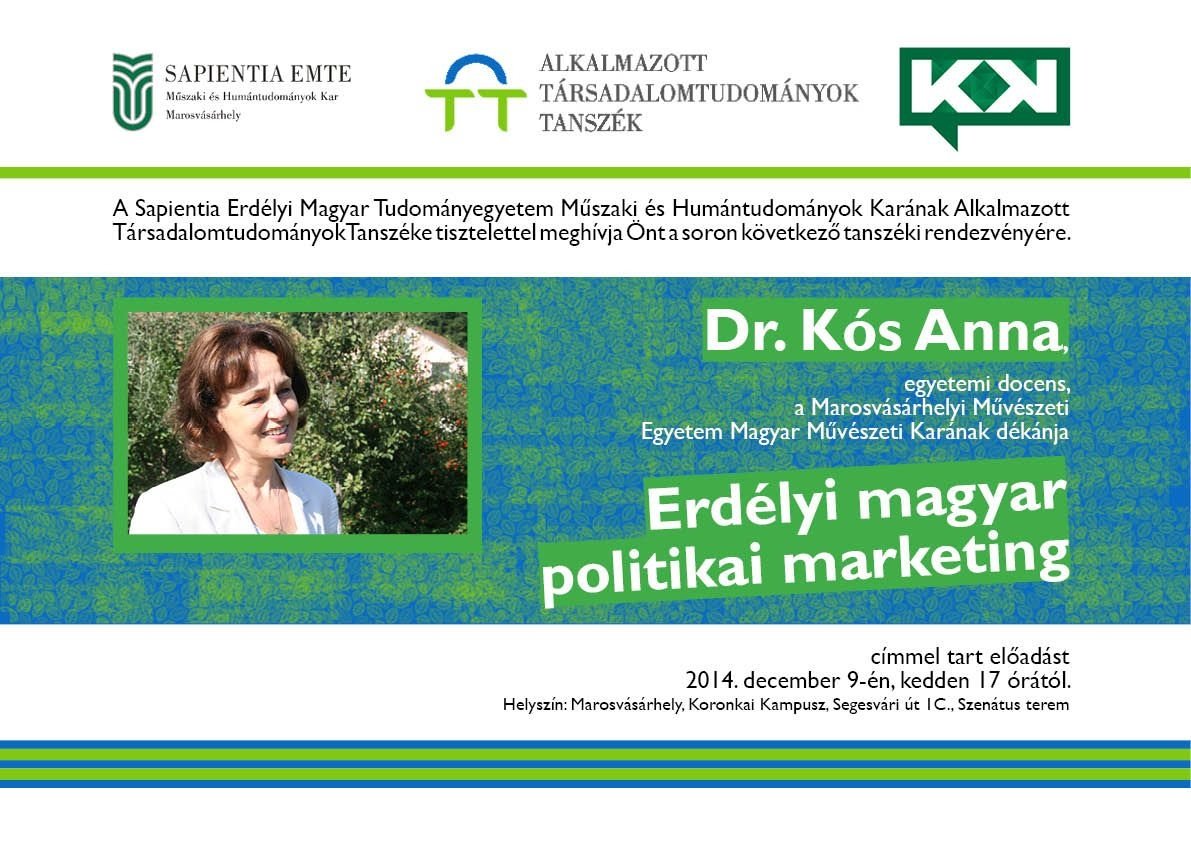 Dr. Kós Anna lesz a vendégelőadónk