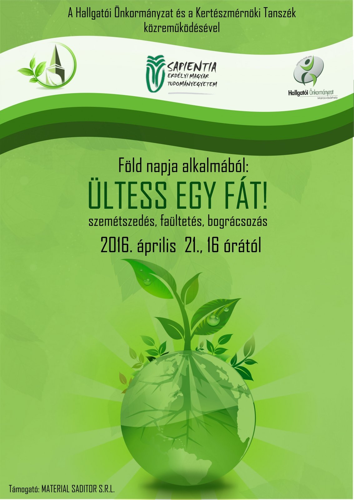 A Föld Napja alkalmából: ÜLTESS EGY FÁT!