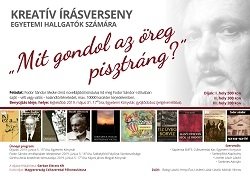 Kreatív írásverseny egyetemi hallgatók részére