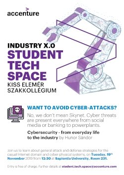 Kiss Elemér Szakkollégium - Cybersecurity - from everyday life to the industry